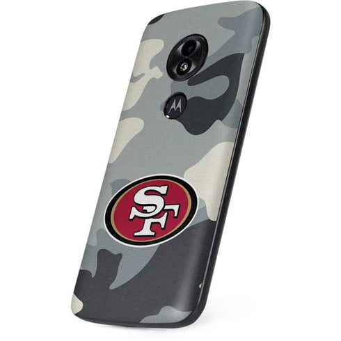 NFL San Francisco 49ers Camo Moto E5 Play Skin